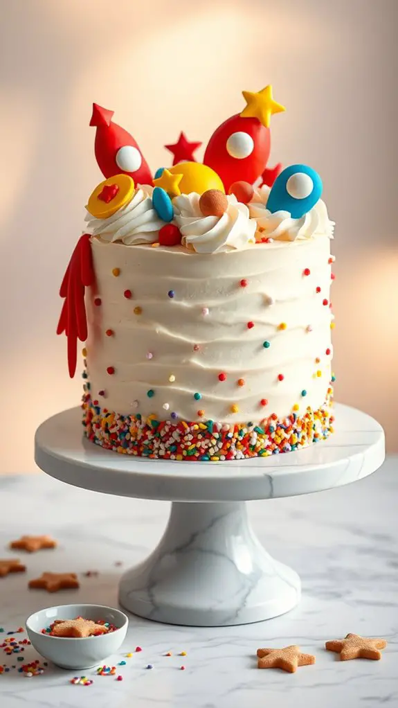 rocket shaped cake design