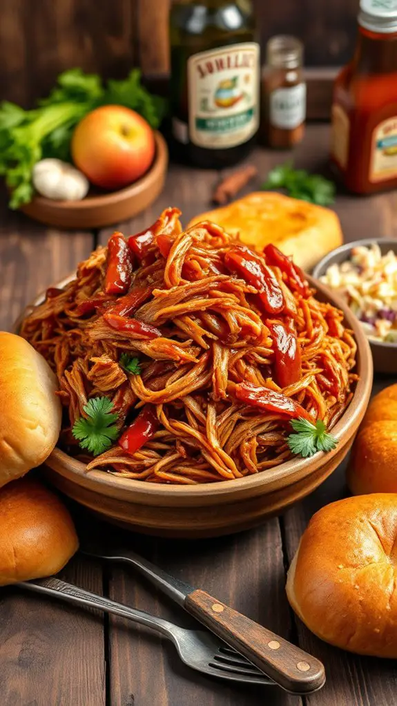 savory shredded chicken dish