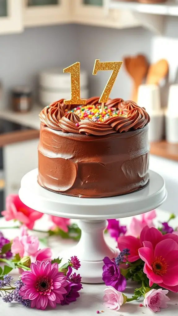 seventeen birthday cake celebration