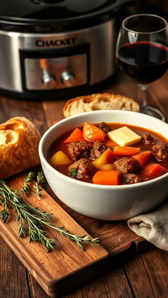 slow cooked hearty meat stew