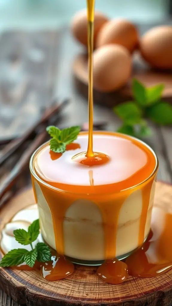 smooth sweet custard dessert