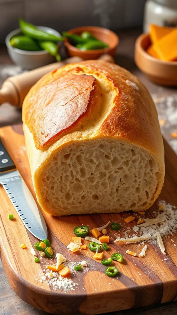 spicy cheddar sourdough bread