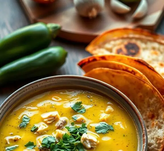 spicy chicken and poblano soup