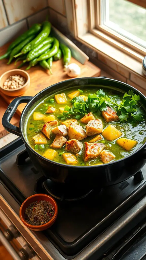 spicy green chile stew