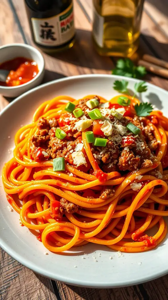 spicy korean chili pasta