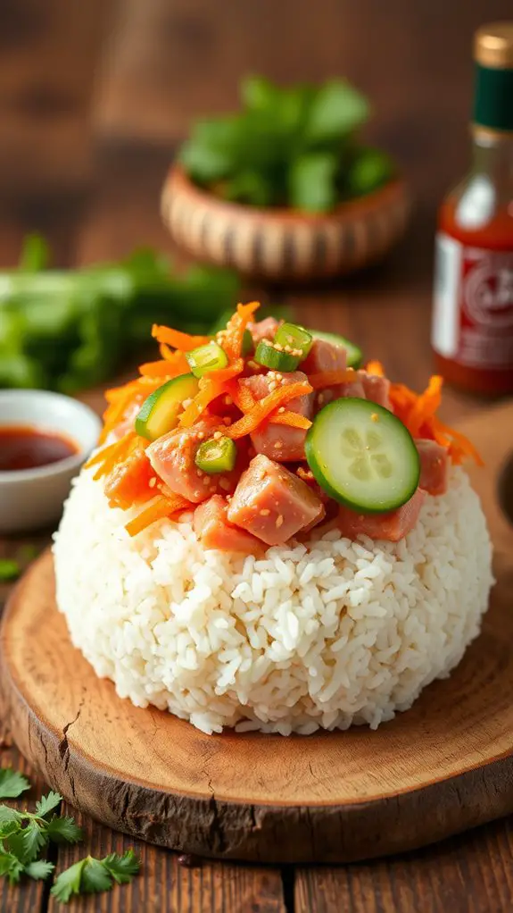 spicy tuna over rice