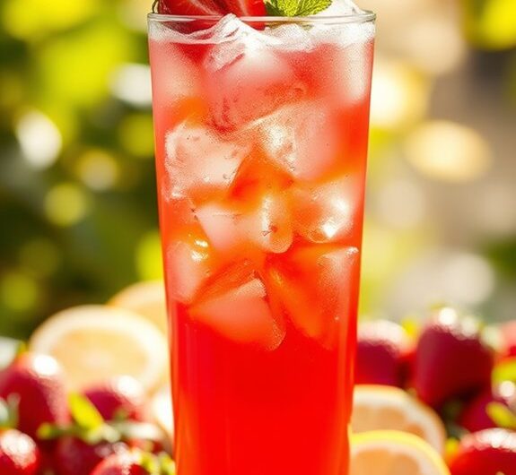 strawberry flavored non alcoholic beverage