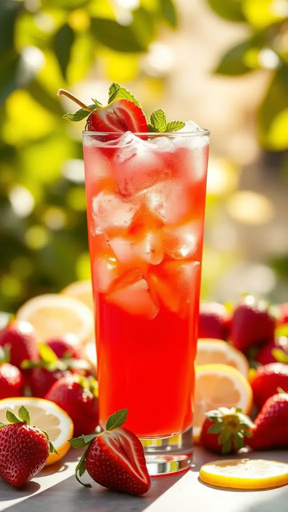 strawberry flavored non alcoholic beverage