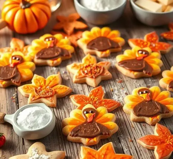 thanksgiving themed sugar cookies